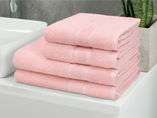 Frottír törölköző / fürdőlepedő Lima - pasztell rózsaszín