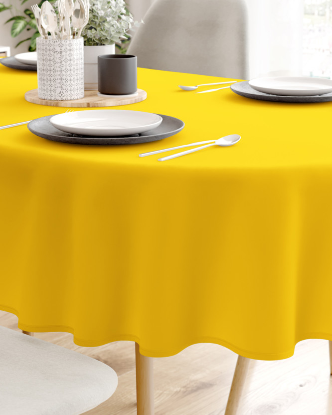 LONETA dekoratív asztalterítő - mélysárga színű - ovális