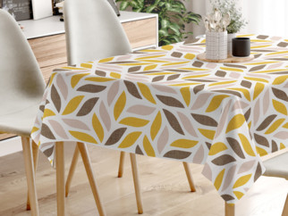 LONETA dekoratív asztalterítő - barna és aranyszínű levelek