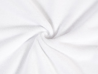 Fehér kétoldalas Velur frottír, méteráru, szélesség 150 cm