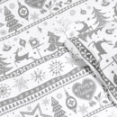 Karácsonyi pamut ágyneműhuzat - cikkszám B - 818 karácsonyi szimbólumok fehér alapon