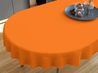 Pamut asztalterítő - narancssárga - ovális