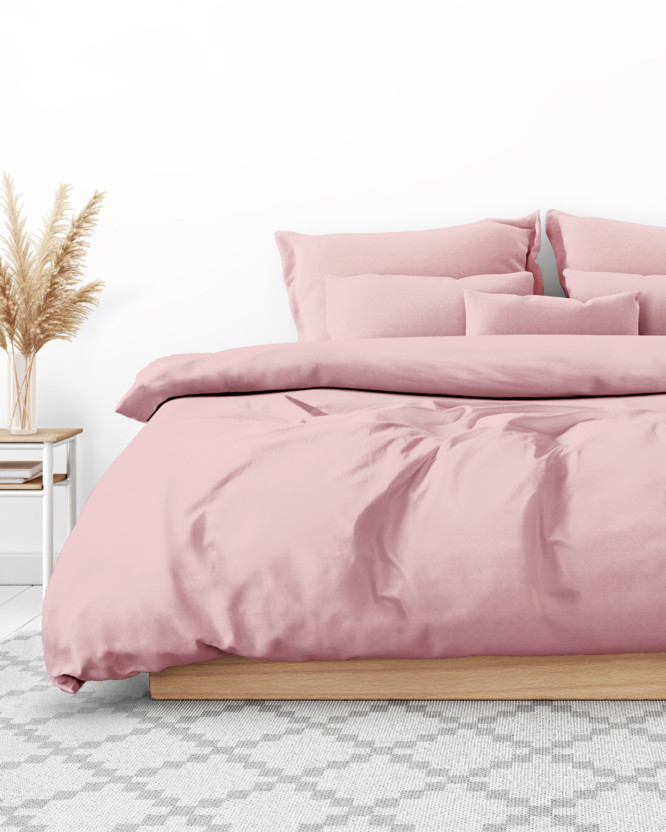 Luxus pamutszatén ágyneműhuzat - cikkszám 025 régi rózsaszín