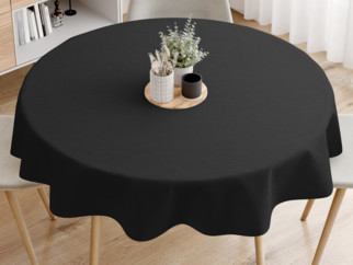 LONETA dekoratív asztalterítő - fekete - kör alakú