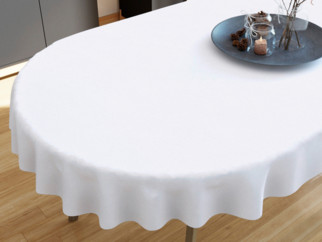 LONETA dekoratív asztalterítő - platina fehér - ovális