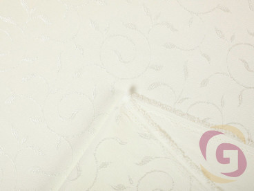 Luxus teflon szövet terítőknek - tej színű, nagy ornamentekkel - szélesség 160 cm