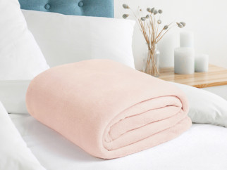 Minőségi mikroszálas takaró - pasztell rózsaszín