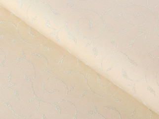 Luxus teflon szövet terítőknek - bézs-ornamentek - szélesség 160 cm