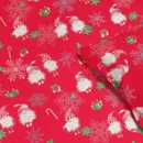 Karácsonyi pamut ágyneműhuzat - cikkszám 1061 - karácsonyi manók piros alapon