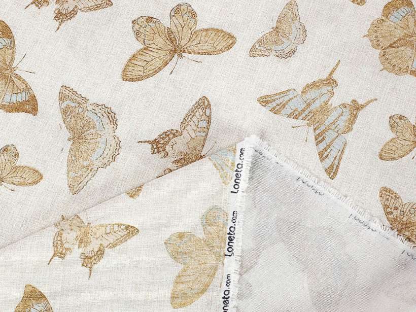 Dekoratív anyag LONETA - EVELYN 601 türkiz pillangók