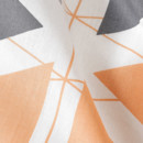 Pamut ágyneműhuzat Deluxe - narancssárga-szürke háromszögek