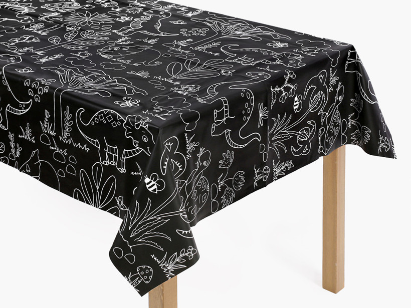 Textil hátoldalú pvc terítő - fekete rajzfelülettel