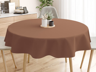 LONETA dekoratív asztalterítő - barna - kör alakú