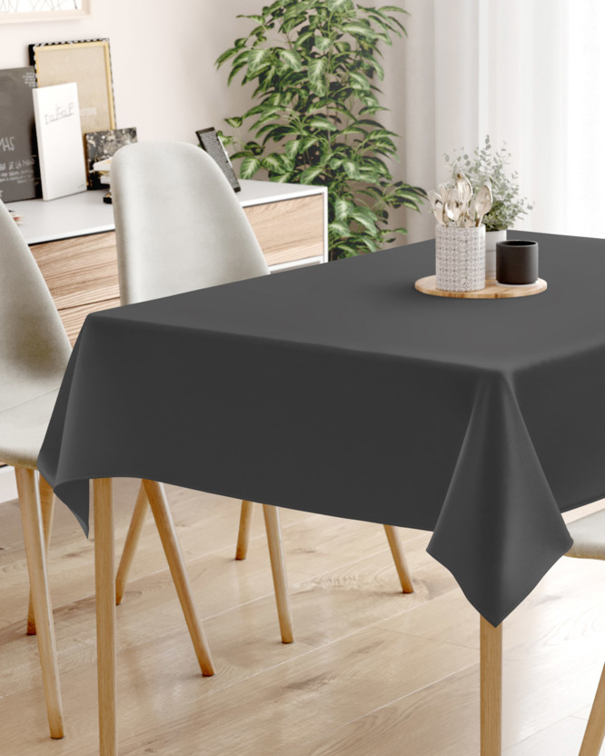 Dekoratív asztalterítő Rongo Deluxe - antracit, szatén fényű