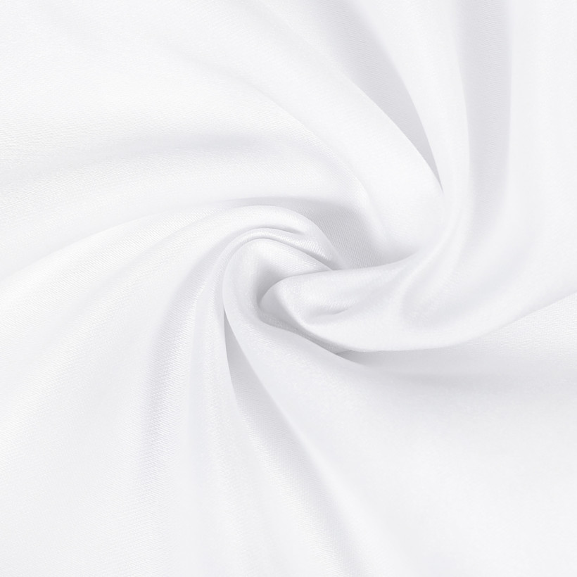 Dekoratív drapéria Rongo Deluxe - fehér, szatén fényű
