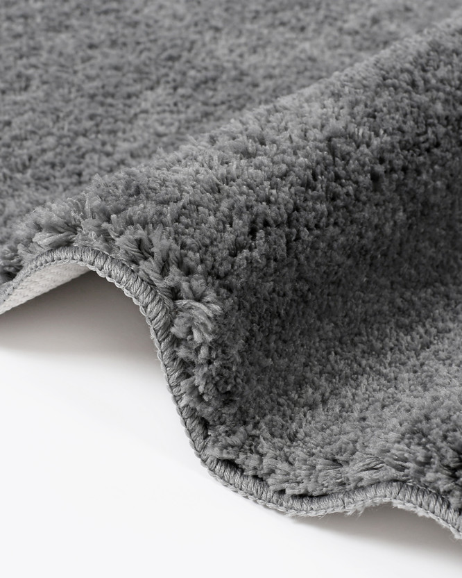 Extra sűrű fürdőszobai szőnyeg / WC szőnyeg kivágással - sötétszürke 50x60 cm