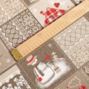 Karácsonyi dekoratív anyag LONETA - Hóemberek - szélesség 140 cm