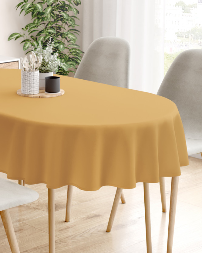 Loneta dekoratív asztalterítő - arany - ovális