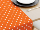 LONETA dekoratív asztali futó - fehér pöttyök narancssérga alapon