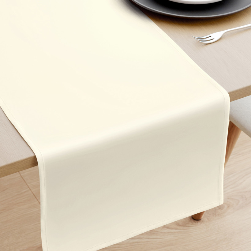 Dekoratív asztali futó Rongo Deluxe - krémszínű, szatén fényű