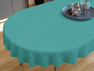 LONETA dekoratív asztalterítő - azurszínű - ovális