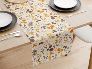 LONETA dekoratív asztali futó - barna-narancssárga levelek
