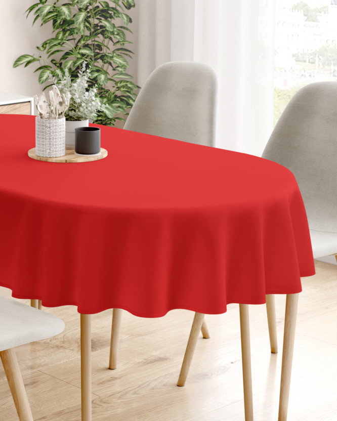 LONETA dekoratív asztalterítő - piros - ovális