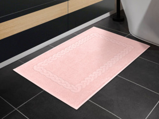 Ina frottír fürdőszobai szőnyeg - pasztell rózsaszín 50 x 70