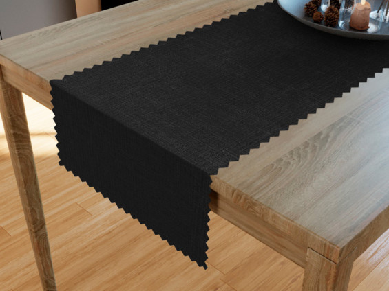 Dekoratív asztali futó - fekete