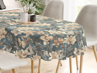 LONETA dekoratív asztalterítő - trópusi virágok - ovális