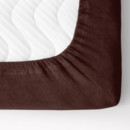 Exkluzív frottír lepedő magas matracokhoz - sötétbarna