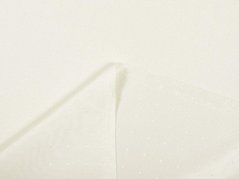 Luxus teflonszövet terítőknek - vanilia színű alapon fényes négyzetek