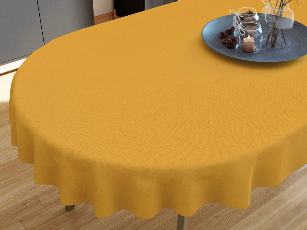 LONETA dekoratív asztalterítő - mustárszínű - ovális starý