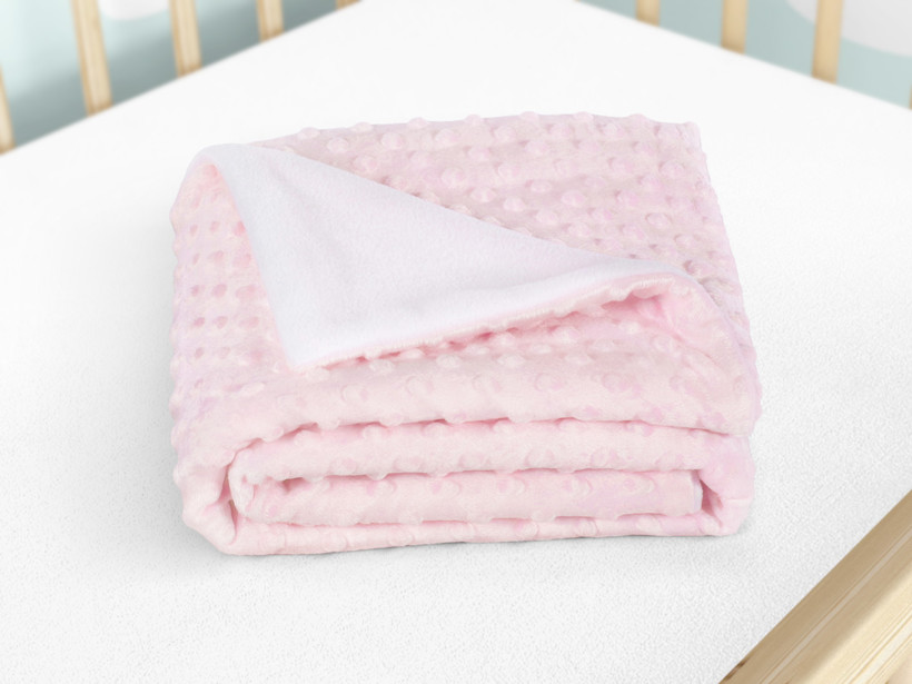 Gyerek takaró MINKY - pasztell rózsaszín - 75x100 cm