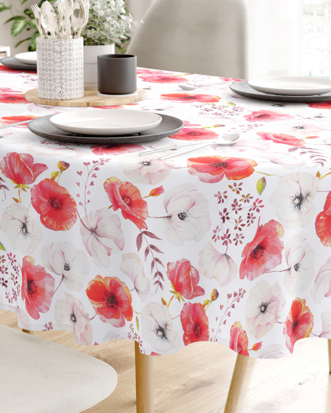 Loneta dekoratív asztalterítő - pipacsok