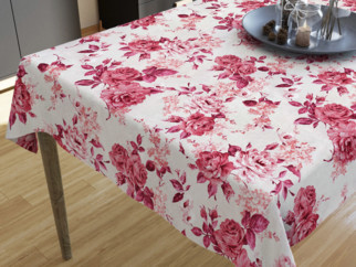 LONETA dekoratív asztalterítő - nagy piros rózsák