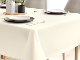 Dekoratív asztalterítő - krémszínű, szatén fényű
