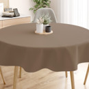 Pamut asztalterítő - barna - kör alakú