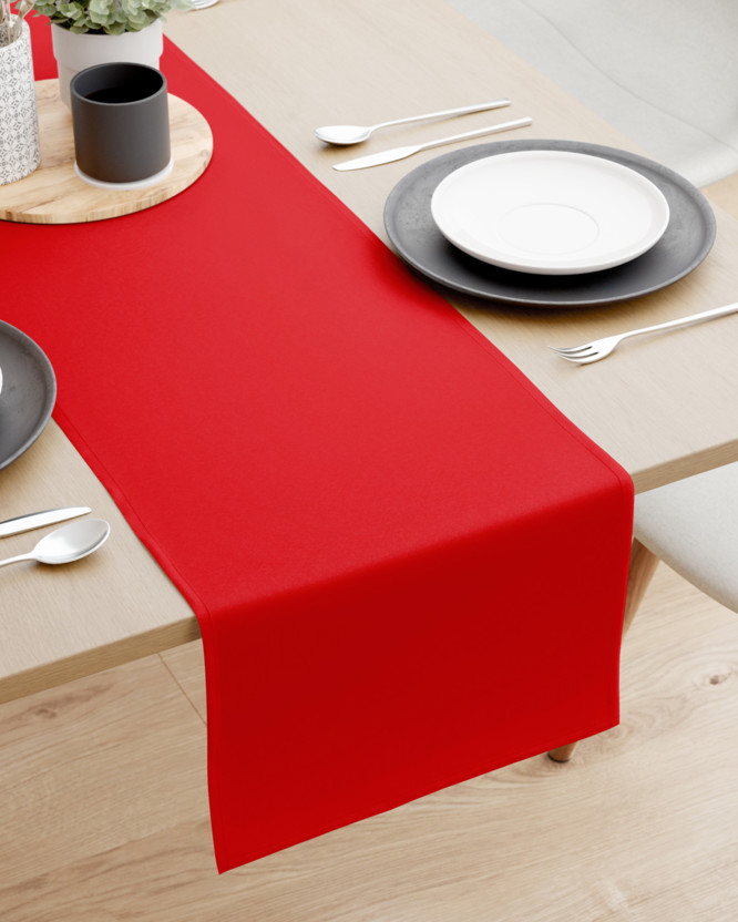 Asztali futó 100 % pamutvászon - piros