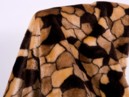 Plüss - méteráru, 150 cm széles - EDELCOLOR 2 sötét barna-bézs mozaik