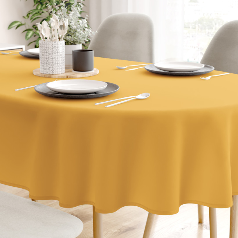 LONETA dekoratív asztalterítő - mustárszínű - ovális