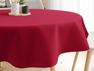 LONETA karácsonyi asztalterítő - UNI piros borvöros - kör alakú
