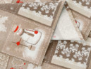 LONETA karácsonyi dekoratív asztalterítő - hóemberek - ovális