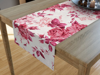 LONETA dekoratív asztali futó - nagy piros rózsak