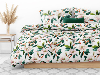 Pamut ágyneműhuzat - magnólia virágok