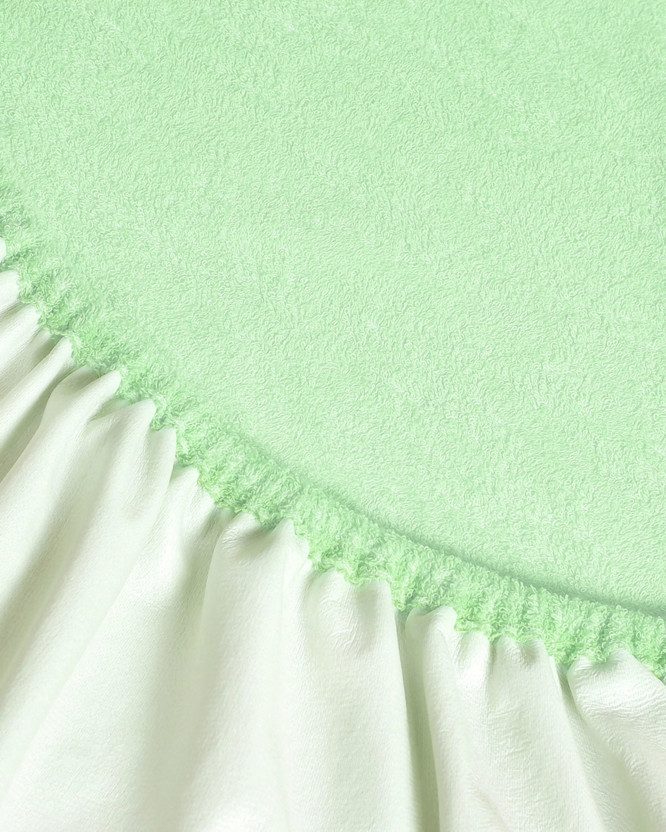 Nem áteresztő frottír matracvédő kiságyba - menta színű