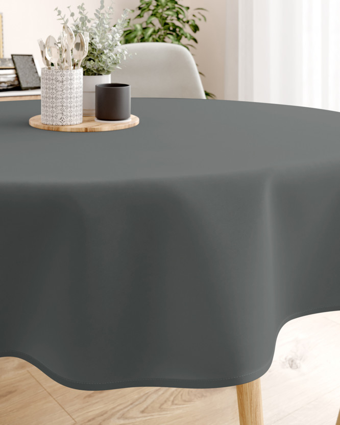 LONETA dekoratív asztalterítő - antracit - kör alakú