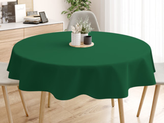 LONETA karácsonyi asztalterítő - UNI sötétzöld - kör alakú