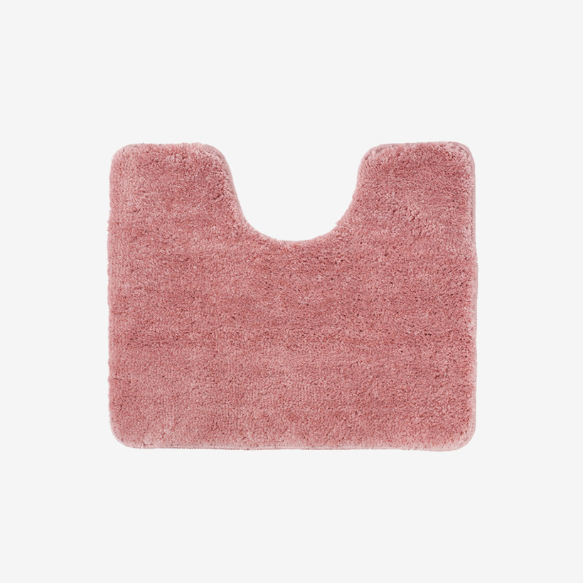 Extra sűrű fürdőszobai szőnyeg / WC szőnyeg kivágással - régi rózsaszínű 50x60 cm