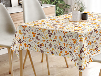 LONETA dekoratív asztalterítő - barna-narancssárga levelek